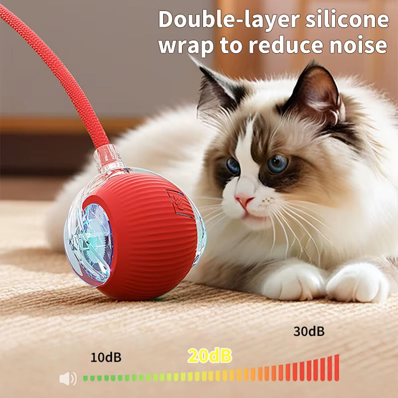 2025 Hot Sale Smart Cat Balls Electric Mascotas Interactive Speedy Tail Cat Toy Ball Pet Interactive & Movement Toys